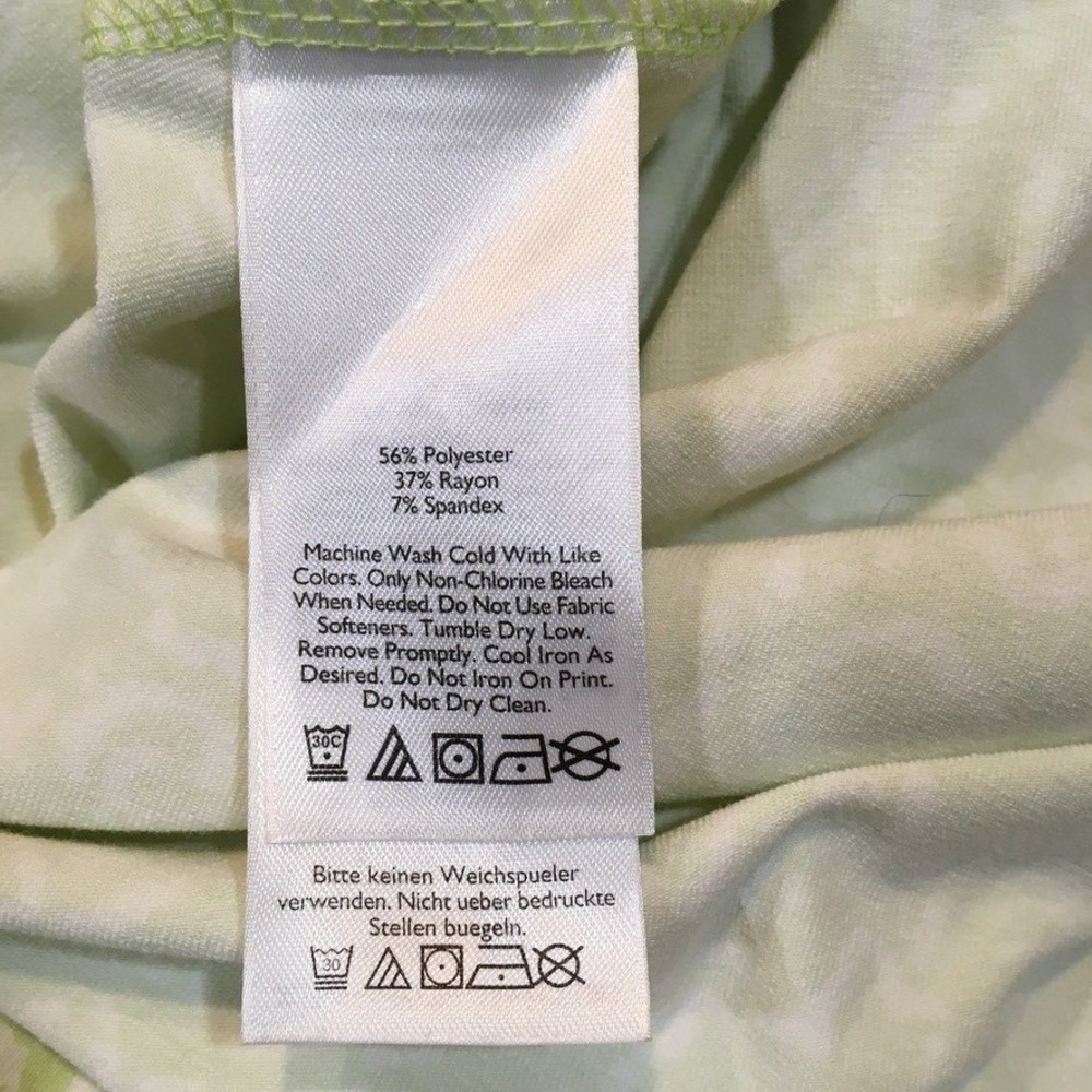 Eddie Bauer Faux Wrap Floral Sleeveless Midi Dress Womens XS Green Casual Knit - Picture 10 of 12